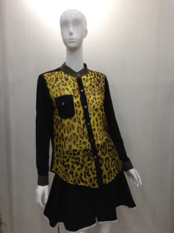 贵姿女装正品专卖2014春季新款时尚通勤豹纹