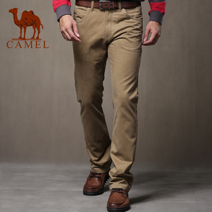  camel 骆驼男装 秋装新款正品 商务休闲裤男士直筒休闲长裤