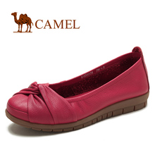 Camel 骆驼 真皮 1050028 蝴蝶结柔软时尚休闲女鞋 浅口妈妈鞋