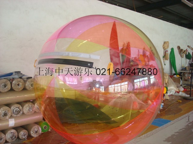 上海廠家直銷彩色PVC水上步行球,水上跑步球,水上步行球在類目 玩具/童車/益智/積木/模型, 游泳池/戲水玩具, 水上游藝設施中 - 來自Buy2taobao.com提供專業的淘寶代購服務