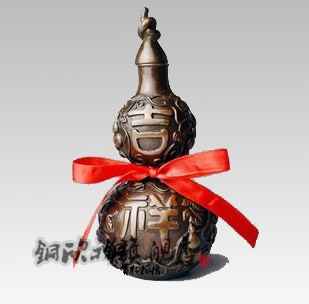  铜欣祥 开光纯铜葫芦摆件家居风水装饰品摆设保平安镇宅化煞包邮