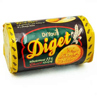  韩国好丽友Dr.You Diget巧克力全麦消化饼干225g 奥里恩ORION