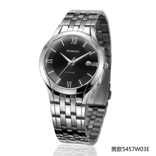  【官方直营】罗西尼手表不锈钢石英男表R5457女表5458 特价情侣表