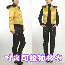 三钻品牌热卖妆宜羊毛内胆短外套棉衣可当马甲穿-棉衣/棉服
