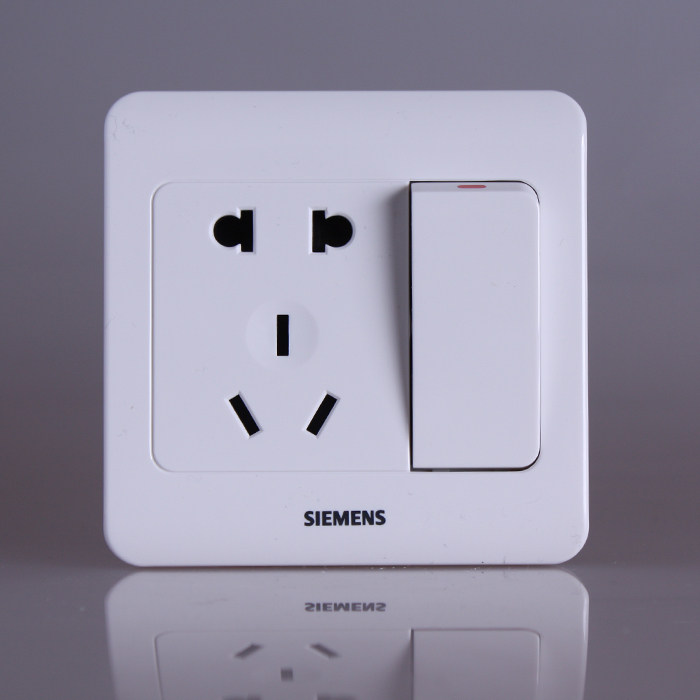西门子开关插座 SIEMENS 远景雅白一开五孔