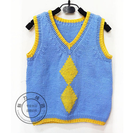 魅力线团 宝宝毛线 diy V领背心<em>编织材料</em> 含<em>毛衣</em>