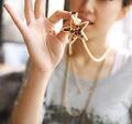 冲2皇冠回馈啦 五彩斑斓 高贵彩钻多层星星项链