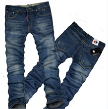 dsquared2 2012春夏新款钮扣开襟 纯棉小直筒潮流牛仔裤 男加大码