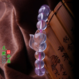  正品纯天然粉水晶狐狸手链粉晶狐狸手串招桃花旺姻缘水晶手链饰品