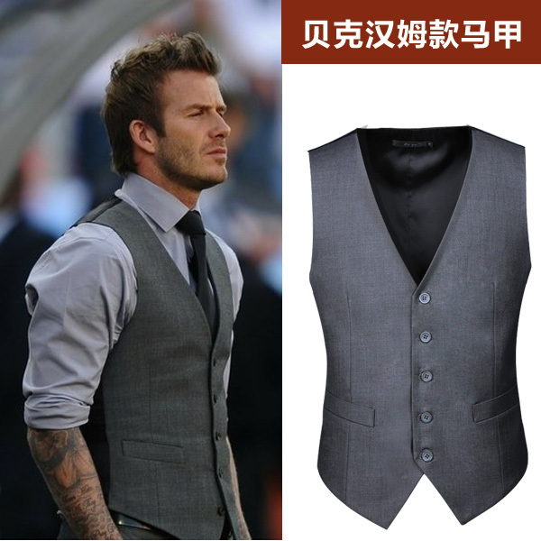 <em>热销</em>男<em>马夹背心</em> 男<em>背心</em>打底商务休闲潮韩版修