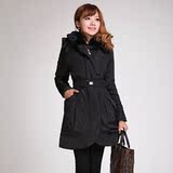 2011冬装新款棉衣女装中长款收腰毛领棉服正品加厚棉袄厚外套特价