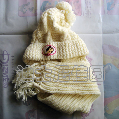 Special shop Orthodox Disney princess Knitted hat Two piece set PZZ0006Bin the Children/Baby/Family fitted , Hat/Muffler/Masks/Gloves/Earmuffs/Booties , Multiple sets of Hat,Muffler,Gloves and other combinations category - from Buy2taobao.com to provide professional Taobao agent buy service
