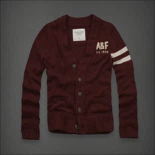美国正品 AF/小鹿牌 酒<em>红色开衫男士</em>毛衣-淘宝