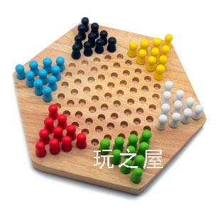 純木制 木制六角跳棋 桌面遊戲 跳棋 兒童早教益智玩具在類目 玩具/童車/益智/積木/模型, 兒童棋類/桌面遊戲, 跳棋中 - 來自Buy2taobao.com提供專業的淘寶代購服務