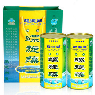 程海湖牌螺旋藻顶级程海湖天然螺旋藻片 正品 2桶礼盒装年货包邮