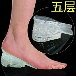硅胶增高鞋垫3层5层7层 透明 隐形内增高鞋垫 男式女式增高2-4cm