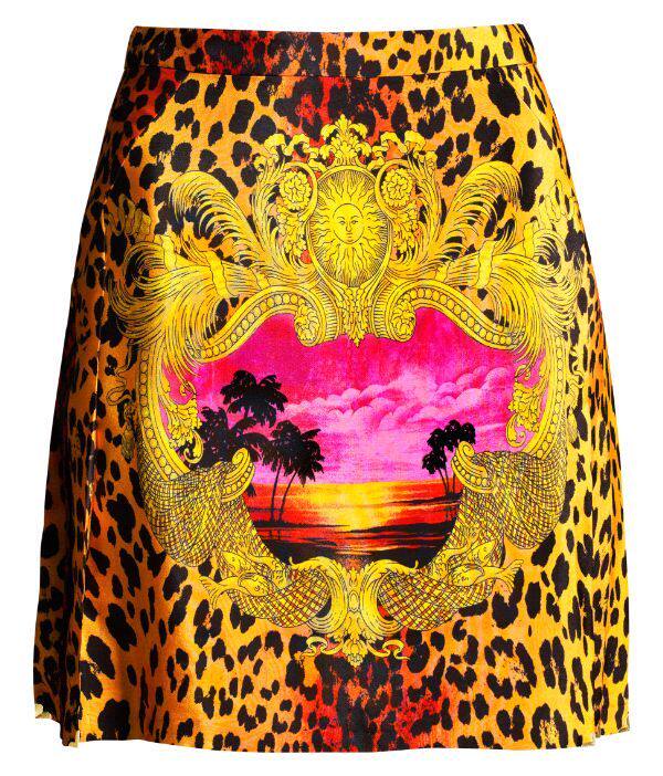 *de-sogo*德国代购2011限量Versace for H&M真丝豹纹半裙 原699