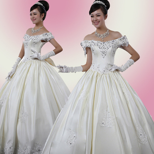 Qingguo wedding dress wedding dresses wedding dress 2011 latest Korean Princess sweet one shoulder skinny dress