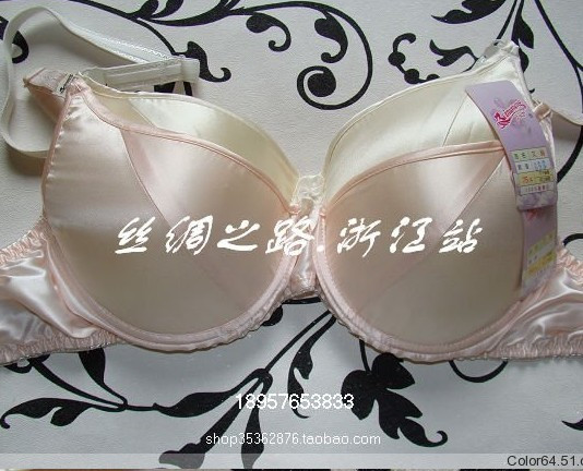 特价 双面100%桑<em>蚕丝</em> <em>贝女梦</em>真丝<em>文胸</em> 纯色百