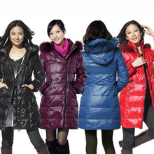正品<span class=H>雅鹿</span><span class=H>羽绒</span><span class=H>服</span> 女中长款 貉子毛领双拉链 反季清仓特价YBC2550