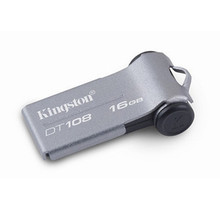 双金冠 金士顿/Kingston DT108 16G 金贝壳 U盘 迷你金属翻盖优盘