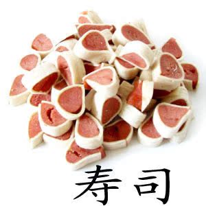  促销 训练狗狗鳕鱼 亮毛寿司100克 狗零食 宠物零食、宠物食品