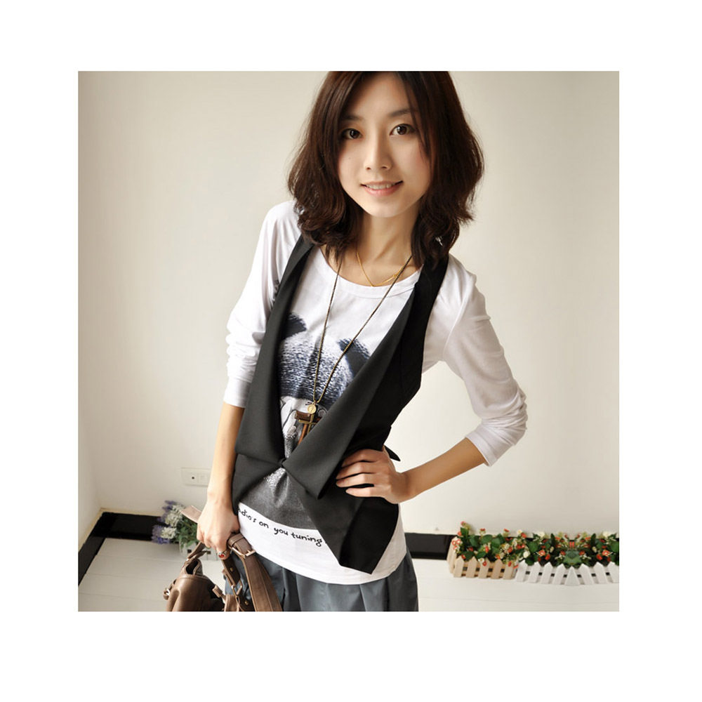 2012爆款韩版zara马甲 大码时尚百搭*背心*<span class=H>马夹</span>黑色<span class=H>女</span>装