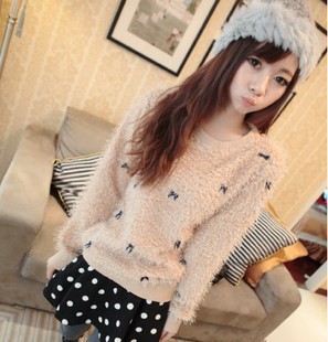 百搭 可爱配色蝴蝶结...