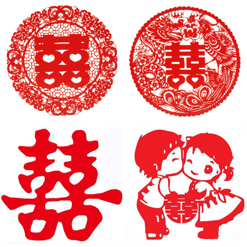 婚庆用品 婚房布置喜字 结婚喜字贴 墙贴 婚庆窗花静电喜30CM2张 婚庆用品 婚房布置喜字 结婚喜字贴 墙贴 婚庆窗花静电喜30CM2张