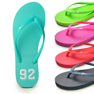夏季monobo小鹿女人字拖鞋，橡胶防滑情侣，沙滩鞋平底纯色夹趾凉拖鞋