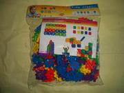 儿童益智拼插玩具桌面塑料小型积木幼儿数字插块积木