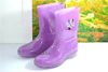 23儿童雨鞋雨靴水晶雨鞋新水果色PVC材质防滑底紫色