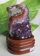乌拉圭天然紫晶簇摆件，紫水晶原矿旋转式，绝美红幽灵
