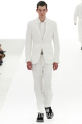 英伦绅士风纯白色西装礼服西服定制欧美大牌男装简洁收腰修身气质