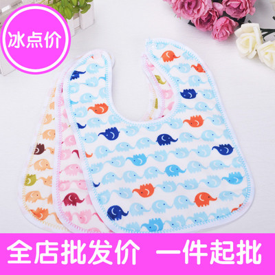 初生婴儿防水围嘴新生幼儿围兜0-1岁宝宝春夏季按扣口水巾批发