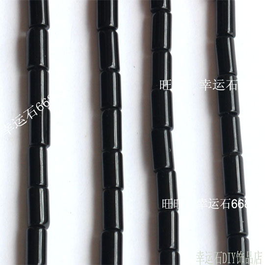 AAA natural Black Onyx Cylindrical Smooth Circular tube bead DIY Jewelry materials Loose bead parts Accessoriesin the Accessories/Fashion Jewelry, DIY Fitting , Other DIY Jewelry Accessories category - from Buy2taobao.com to provide professional Taobao agent buy service