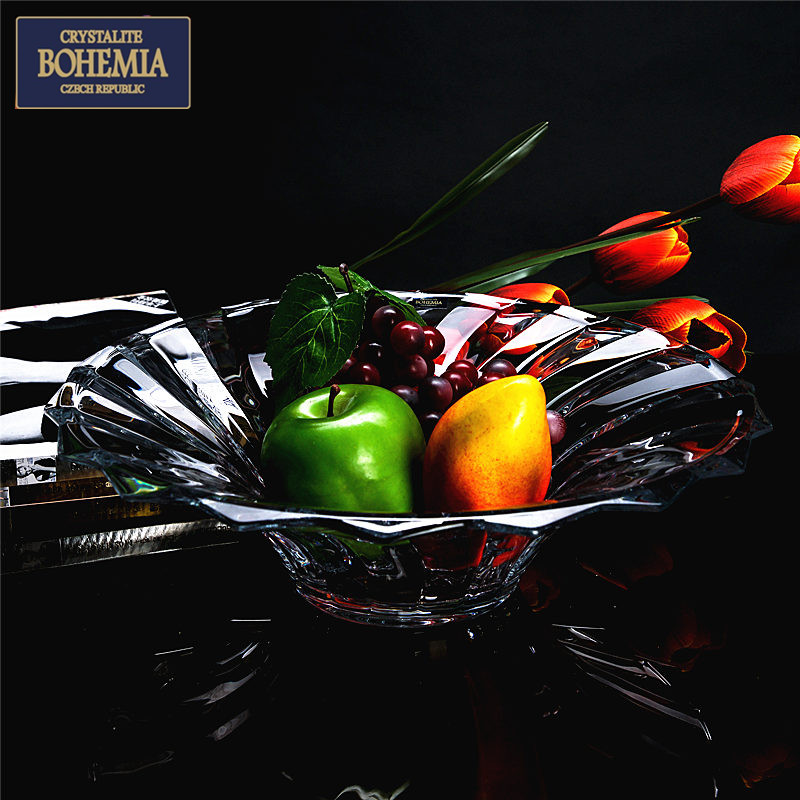 BOHEMIA Czech Bohemian Imported Crystal glass Fruit plate Fruit bucket originality fashion Fruit bowl Fruit platein the Tableware , Tableware , Fruit bowl/Fruit plate/Hamper category - from Buy2taobao.com to provide professional Taobao agent buy service