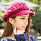 韩版冬季加绒兔毛混纺毛线帽 拍下改价