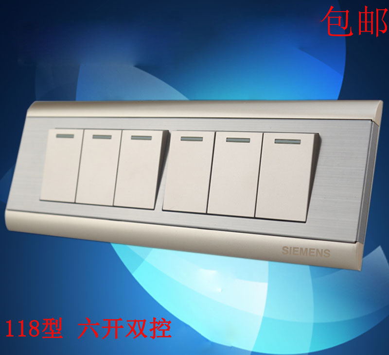 118型 不锈钢拉丝香槟金 大号六联开关 六开双控开关面板正品特价在类目 电子/电工, 开关, 双控开关中 - 来自Buy2taobao.com提供专业的淘宝代购服务