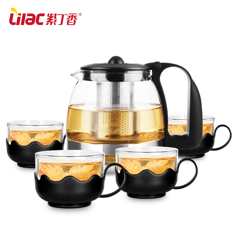 紫丁香 耐热玻璃过滤茶壶大号泡花茶壶普洱茶壶茶杯茶具套装在类目 餐饮具, 茶具, 茶壶中 - 来自Buy2taobao.com提供专业的淘宝代购服务