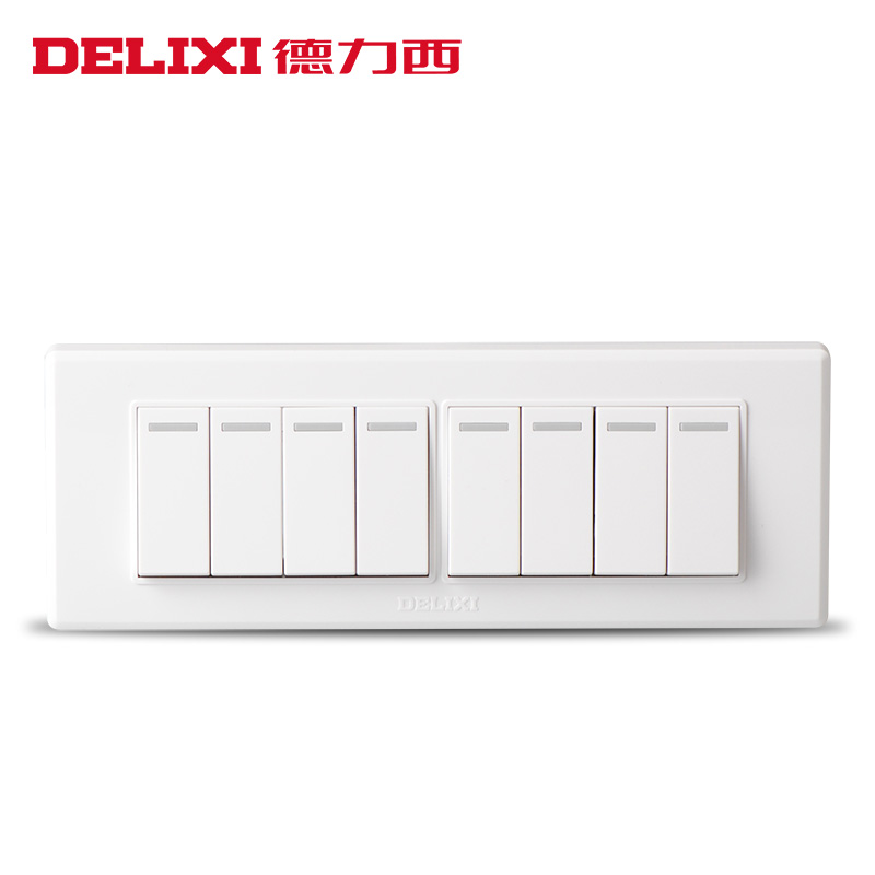 德力西正品八8開雙控聯118型熒光牆壁家用開關插座面板195大號 白在類目 電子/電工, 開關, 雙控開關中 - 來自Buy2taobao.com提供專業的淘寶代購服務