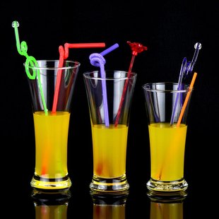 创意透明玻璃杯子耐热收腰杯果汁杯喇叭杯饮料杯水杯奶昔杯柠檬杯
