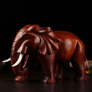 大号50cm非洲花梨木红木，大象摆件实木质，雕刻工艺品木象木雕大象