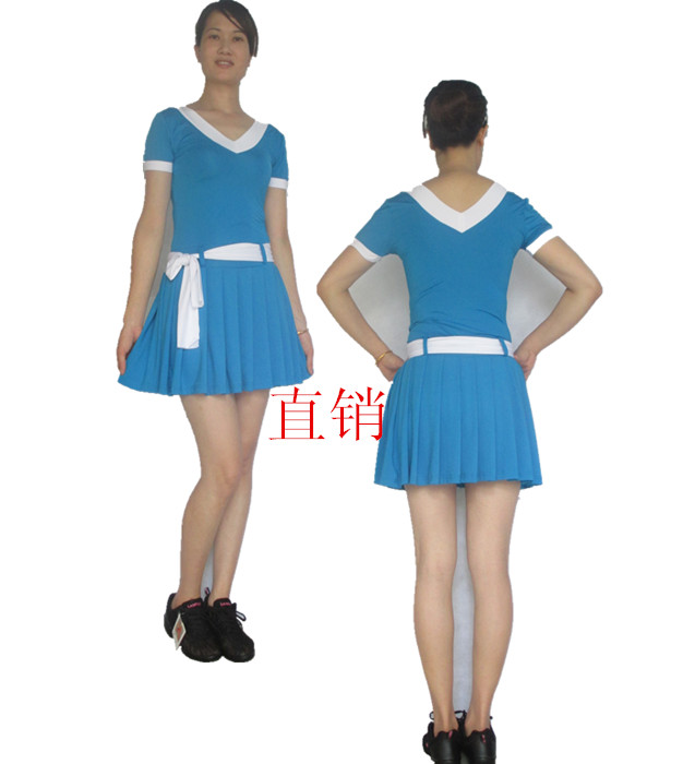瑞金广场舞蹈服饰折裙丽套装上衣V领舞蹈萍服装量身定制李静定做在类目 运动/瑜伽/健身/球迷用品, 舞蹈/健美操/体操, 现代舞, 现代舞服装中 - 来自Buy2taobao.com提供专业的淘宝代购服务