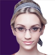 品牌金属全框超轻眼镜框 女式小脸镂空时尚气质眼镜架配近视眼镜
