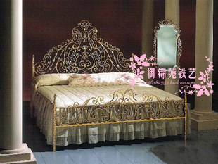 yd566欧式铁艺床，高档古典铁艺床，双人床卧室床1.8米铁床