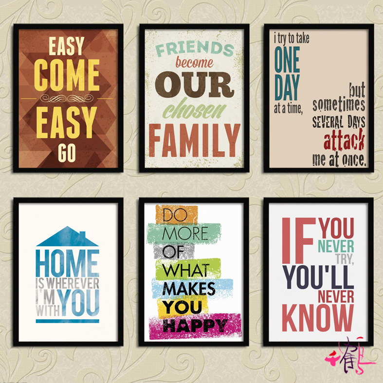 Retro Written words poster Home accessories Decorative painting a living room modern Simplicity Restaurant Hanging picture mural Wall paintingsin the Home accessories , Decorative painting , Modern decorative painting category - from Buy2taobao.com to provide professional Taobao agent buy service