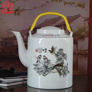 景德镇陶瓷器提梁壶，大容量传统茶壶耐高温防爆老式复古凉水壶