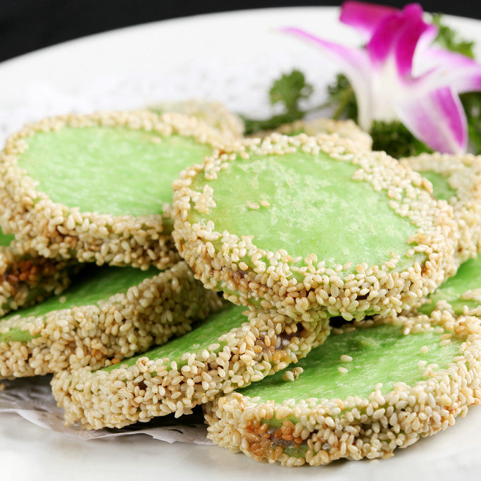 Green Tea Grandma Abu Green tea cake Fried hotel Traditional desserts 6 box 300Gin the Agri rice/Dried foods/Condiment , Convenient fast food , Other category - from Buy2taobao.com to provide professional Taobao agent buy service
