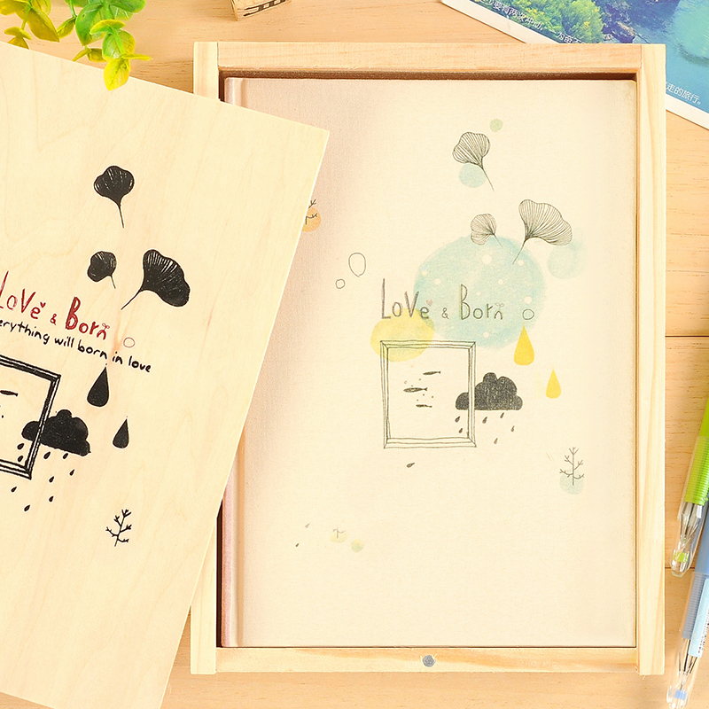 The wood/Love and life Color pages Wooden box diary originality the republic of korea Student stationery Like a breath of fresh air Notepad A5in the Electronic Dictionary/Electronic paper book/Stationery , The paper book , Notebook/Notepad category - from Buy2taobao.com to provide professional Taobao agent buy service